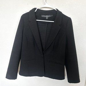 Kensie Black Textured Knit Blazer - Size Medium